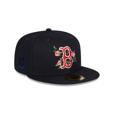 Boston Red Sox Gorra | New Era MLB Bloom 59fifty Fitted Cap Mexico - Azules